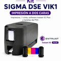 Kit Impresora de Credenciales Sigma DSE VIK1 Dúplex + Cinta + Software Instant ID Plus + 300 Tarjetas PVC