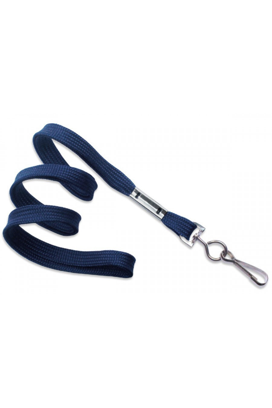 Cordón azul marino con gancho metálico para gafete