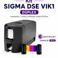 Kit Impresora de Credenciales Sigma DSE VIK1 Dúplex + Cinta + Instant ID Plus