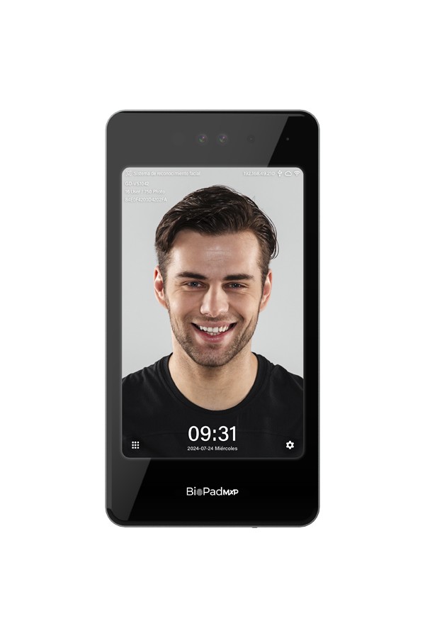 TERMINAL BIOMETRICA FACIAL BIOPAD MAX PRO POE