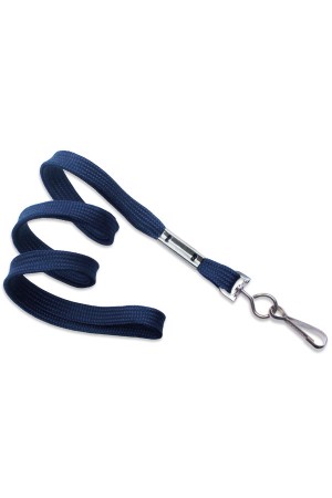 Cordón azul marino con gancho metálico para gafete 