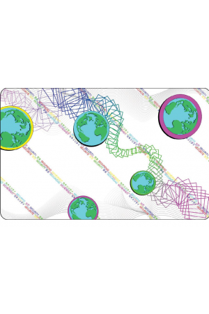 Laminado DuraGard OptiSelect ™, 0.6 mil, "Secure Globe" toda la tarjeta, rinde 350, 508808-001